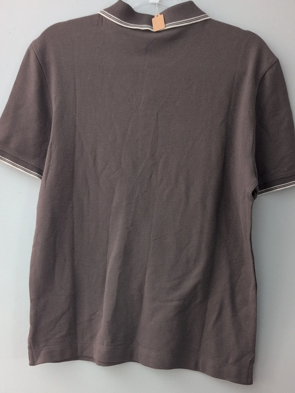 Banana Republic Men's Brown Polo with Cream Trim